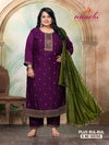 Plus Bulbul By Aanchi Vichitra Silk Surat Kurti With Bottom Dupatta Wholesale Market